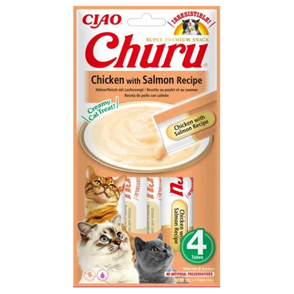 Inaba Churu Przysmak dla Kota Kurczak z Łososiem 4x14g (56g)